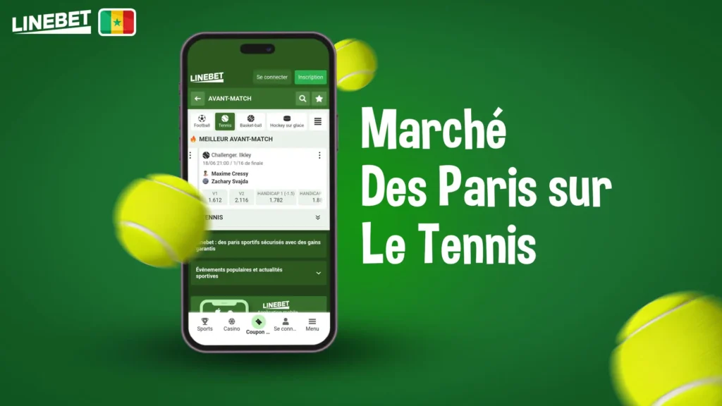 Marché des paris sur le tennis sur Linebet pour les utilisateurs sénégalais