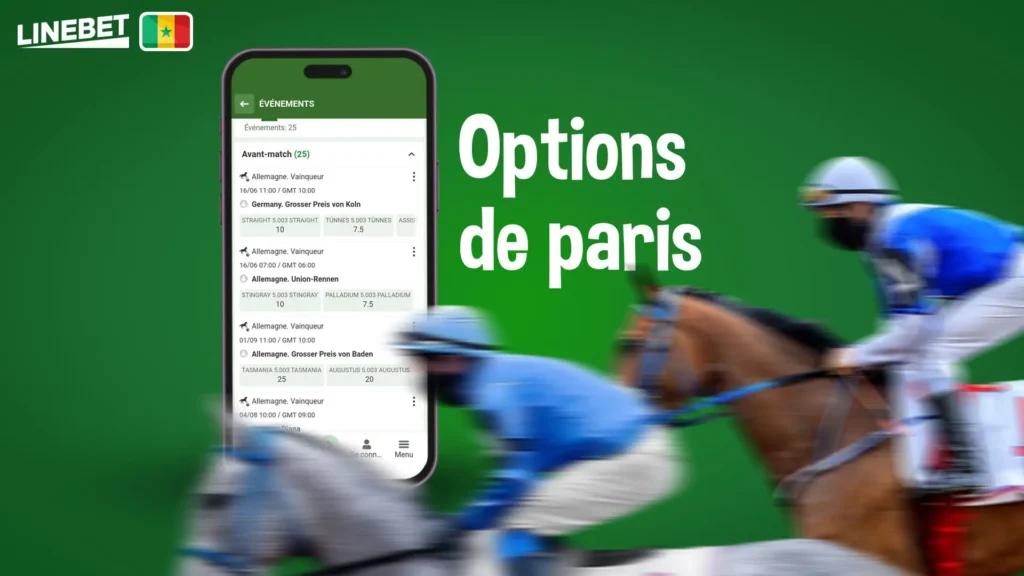 Options de paris sur les courses de chevaux