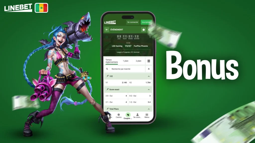 Bonus Linebet pour les paris sur League of Legends