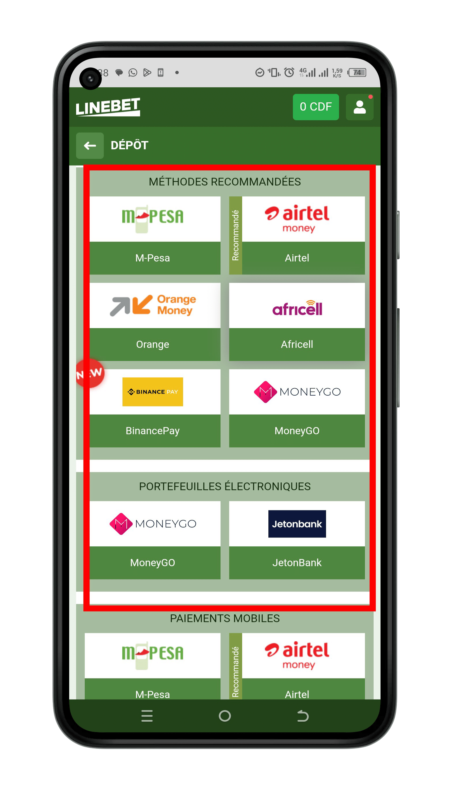 Choisir sa méthode de paiement