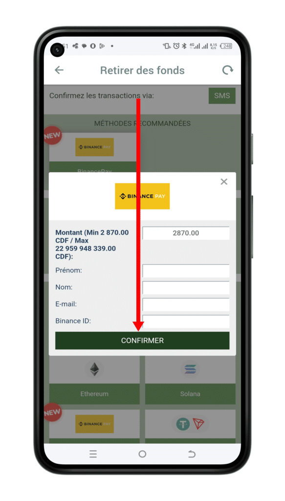 Choisissez une méthode de paiement
