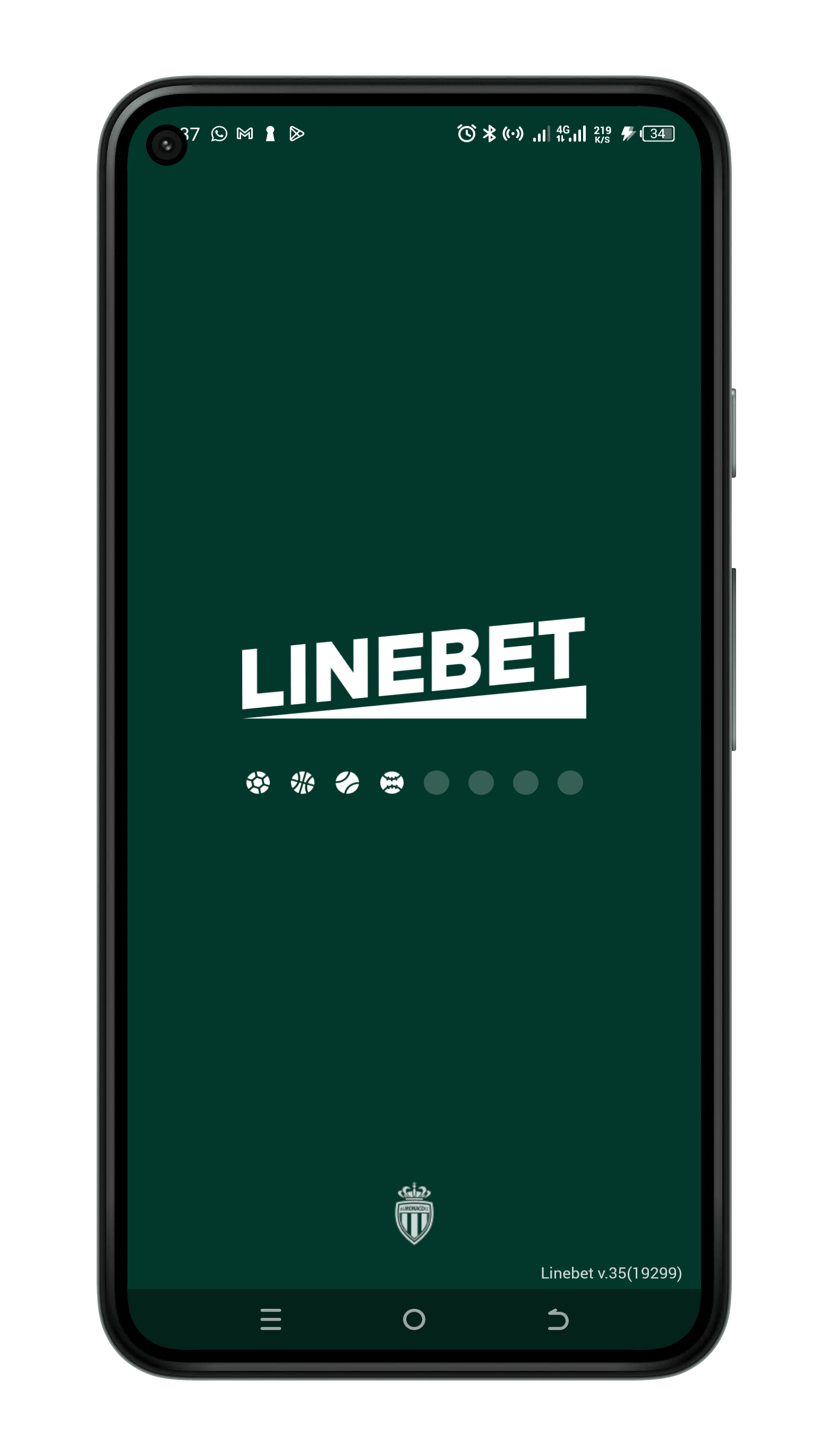 Ouvrez l'application Linebet